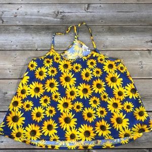 Flowy Sunflower Tank Top (Size S)